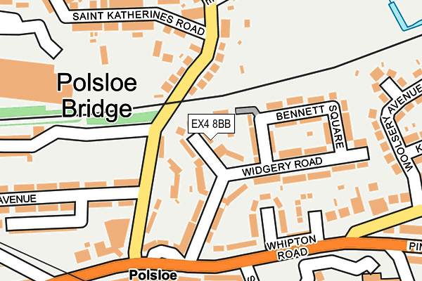 EX4 8BB map - OS OpenMap – Local (Ordnance Survey)