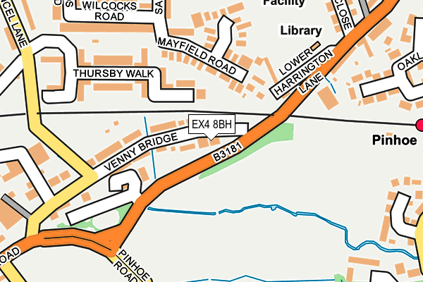 EX4 8BH map - OS OpenMap – Local (Ordnance Survey)