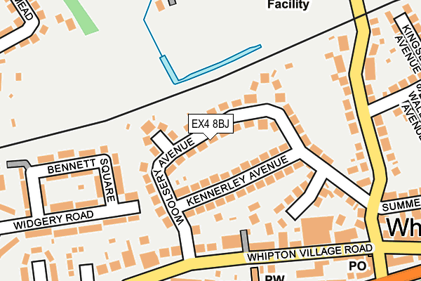 EX4 8BJ map - OS OpenMap – Local (Ordnance Survey)