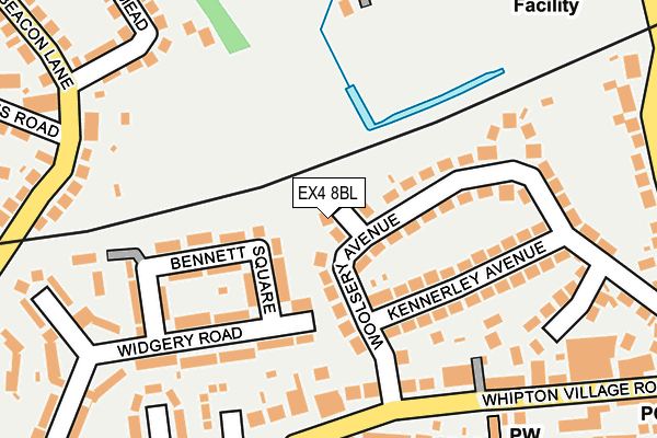 EX4 8BL map - OS OpenMap – Local (Ordnance Survey)