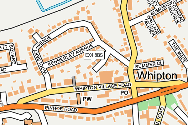 EX4 8BS map - OS OpenMap – Local (Ordnance Survey)