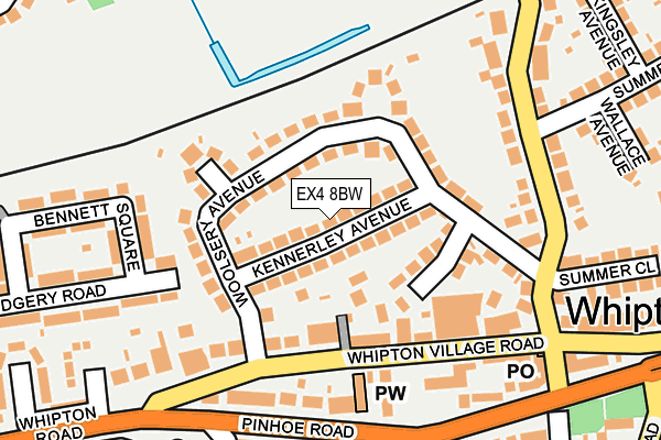 EX4 8BW map - OS OpenMap – Local (Ordnance Survey)