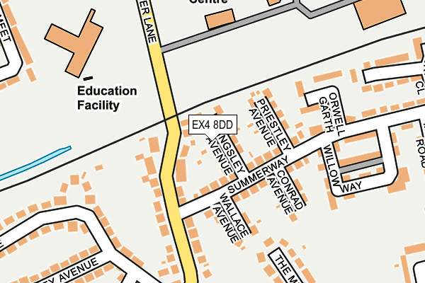 EX4 8DD map - OS OpenMap – Local (Ordnance Survey)