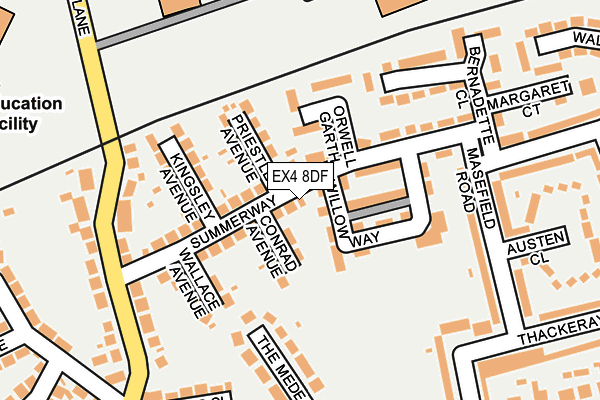 EX4 8DF map - OS OpenMap – Local (Ordnance Survey)