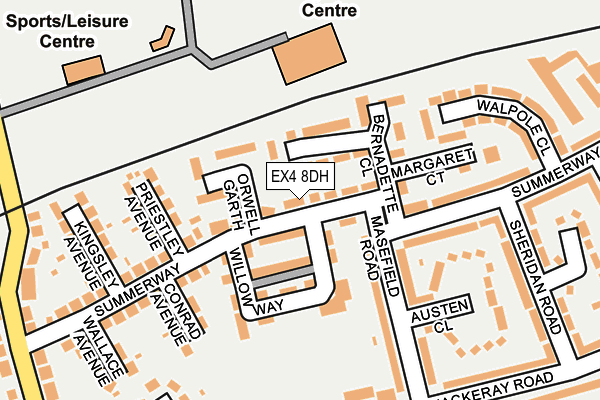 EX4 8DH map - OS OpenMap – Local (Ordnance Survey)