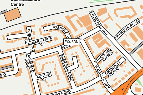 EX4 8DN map - OS OpenMap – Local (Ordnance Survey)