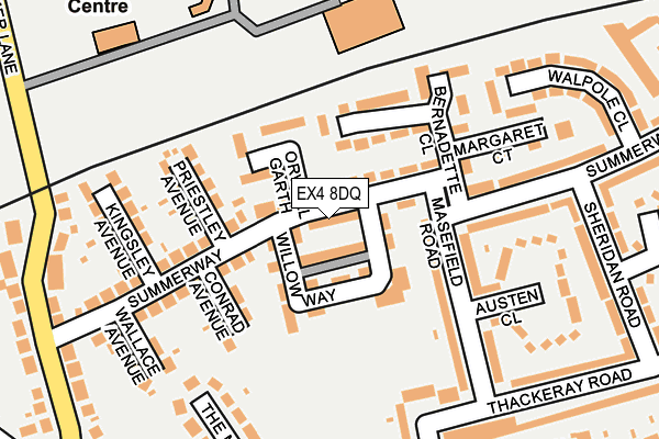 EX4 8DQ map - OS OpenMap – Local (Ordnance Survey)