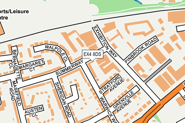 EX4 8DS map - OS OpenMap – Local (Ordnance Survey)