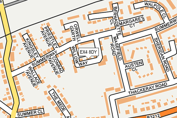 EX4 8DY map - OS OpenMap – Local (Ordnance Survey)