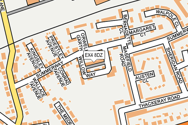 EX4 8DZ map - OS OpenMap – Local (Ordnance Survey)