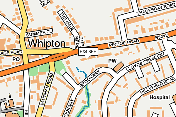 EX4 8EE map - OS OpenMap – Local (Ordnance Survey)