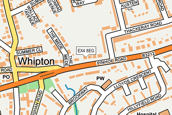 EX4 8EG map - OS OpenMap – Local (Ordnance Survey)