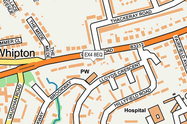 EX4 8EQ map - OS OpenMap – Local (Ordnance Survey)