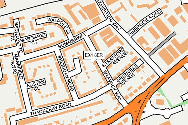 EX4 8ER map - OS OpenMap – Local (Ordnance Survey)
