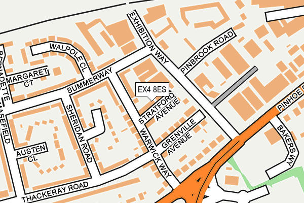 EX4 8ES map - OS OpenMap – Local (Ordnance Survey)
