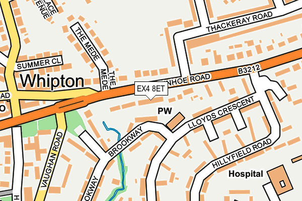 EX4 8ET map - OS OpenMap – Local (Ordnance Survey)