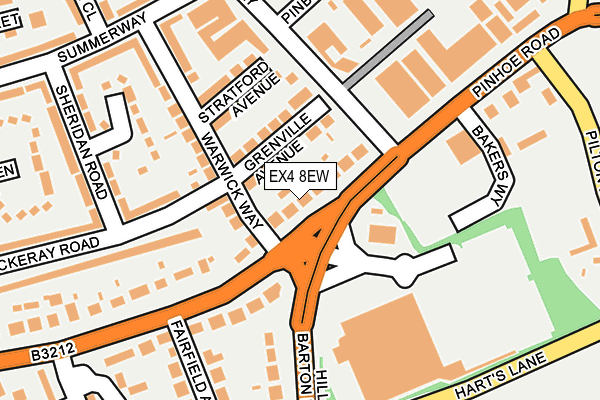 EX4 8EW map - OS OpenMap – Local (Ordnance Survey)
