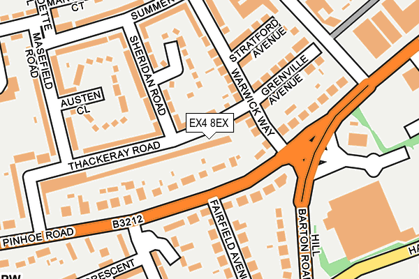 EX4 8EX map - OS OpenMap – Local (Ordnance Survey)