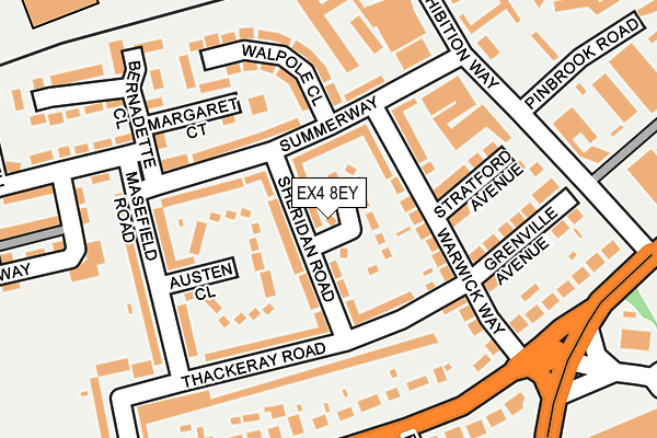 EX4 8EY map - OS OpenMap – Local (Ordnance Survey)