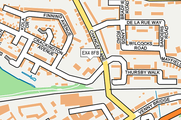 EX4 8FB map - OS OpenMap – Local (Ordnance Survey)