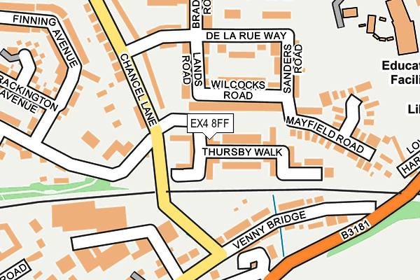 EX4 8FF map - OS OpenMap – Local (Ordnance Survey)