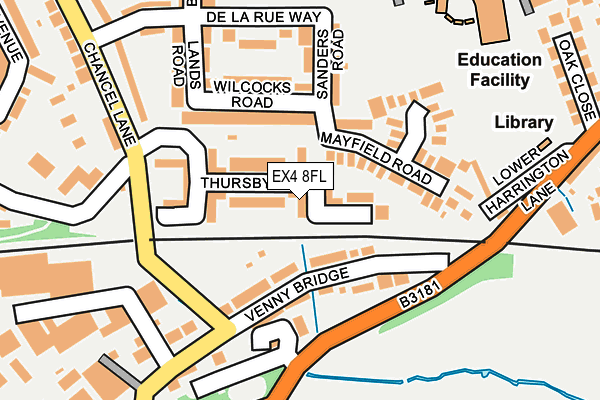 EX4 8FL map - OS OpenMap – Local (Ordnance Survey)