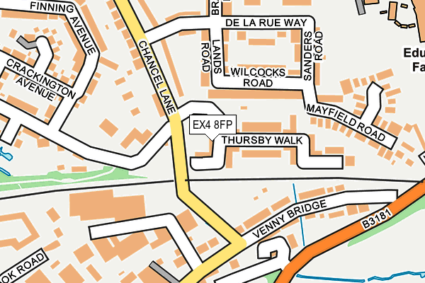 EX4 8FP map - OS OpenMap – Local (Ordnance Survey)