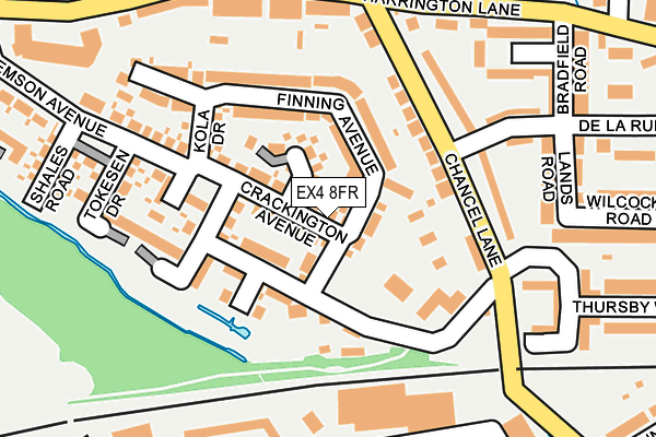 EX4 8FR map - OS OpenMap – Local (Ordnance Survey)