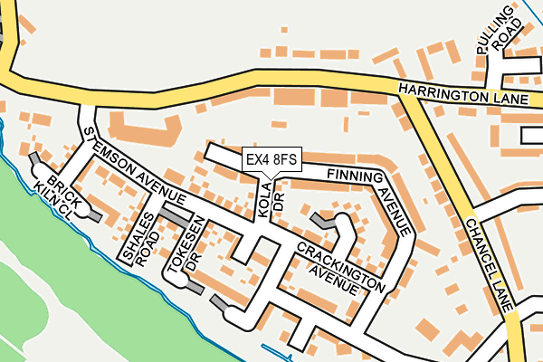 EX4 8FS map - OS OpenMap – Local (Ordnance Survey)