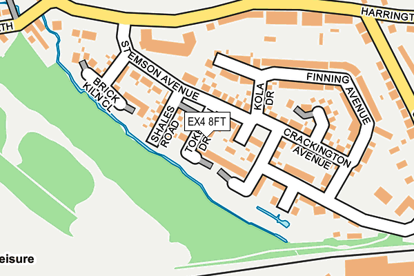 EX4 8FT map - OS OpenMap – Local (Ordnance Survey)
