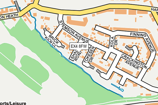 EX4 8FW map - OS OpenMap – Local (Ordnance Survey)