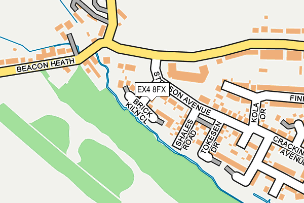 EX4 8FX map - OS OpenMap – Local (Ordnance Survey)