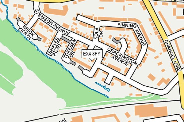 EX4 8FY map - OS OpenMap – Local (Ordnance Survey)