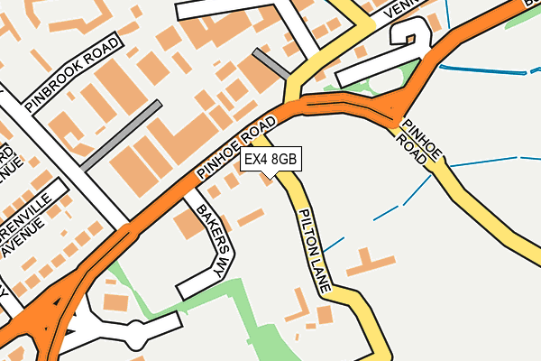 EX4 8GB map - OS OpenMap – Local (Ordnance Survey)