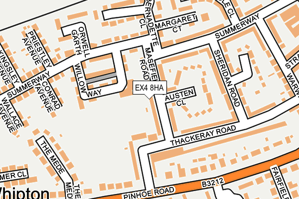 EX4 8HA map - OS OpenMap – Local (Ordnance Survey)