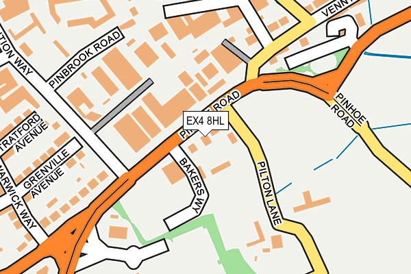 EX4 8HL map - OS OpenMap – Local (Ordnance Survey)