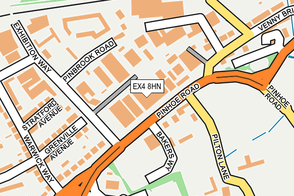 EX4 8HN map - OS OpenMap – Local (Ordnance Survey)