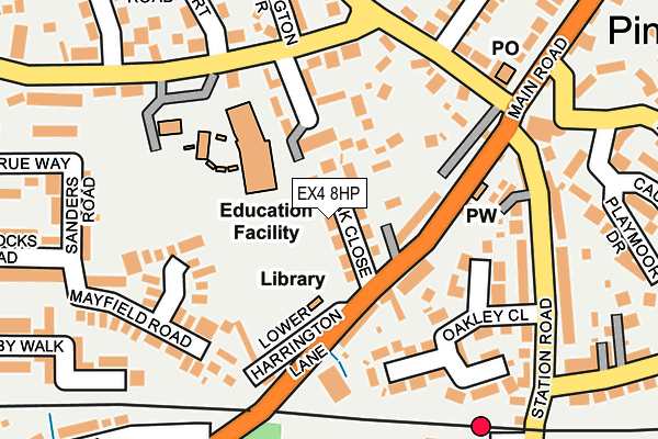 EX4 8HP map - OS OpenMap – Local (Ordnance Survey)