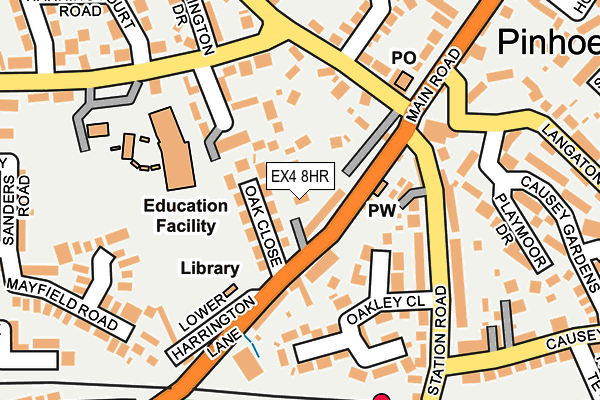 EX4 8HR map - OS OpenMap – Local (Ordnance Survey)