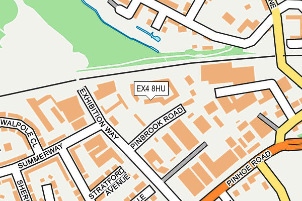 EX4 8HU map - OS OpenMap – Local (Ordnance Survey)