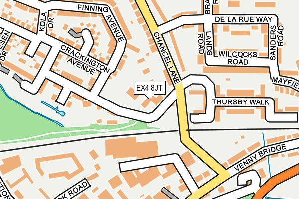 EX4 8JT map - OS OpenMap – Local (Ordnance Survey)
