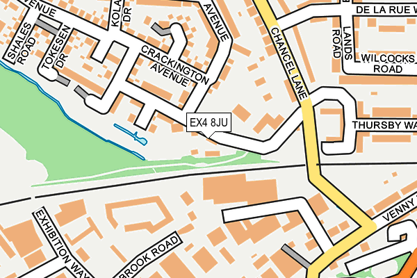 EX4 8JU map - OS OpenMap – Local (Ordnance Survey)