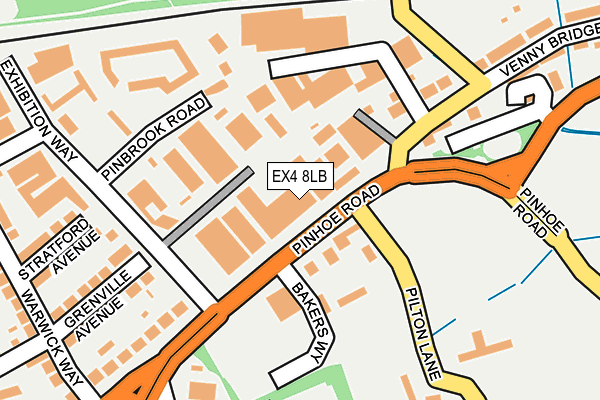 EX4 8LB map - OS OpenMap – Local (Ordnance Survey)