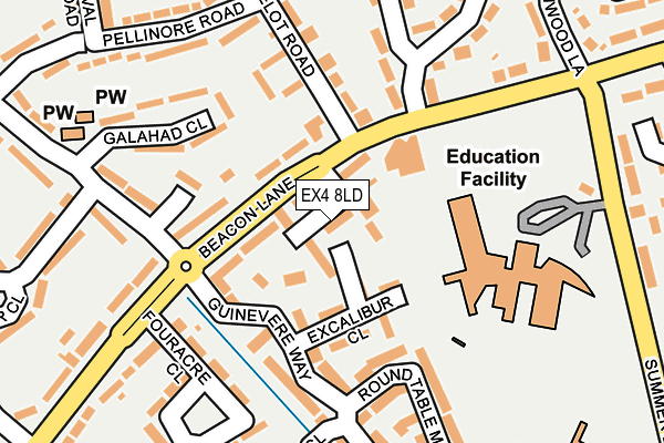 EX4 8LD map - OS OpenMap – Local (Ordnance Survey)