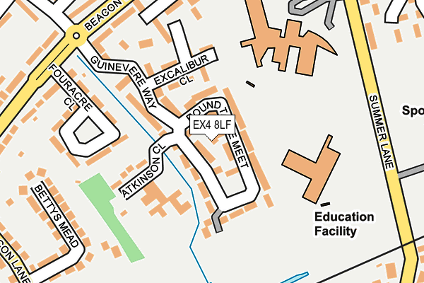 EX4 8LF map - OS OpenMap – Local (Ordnance Survey)