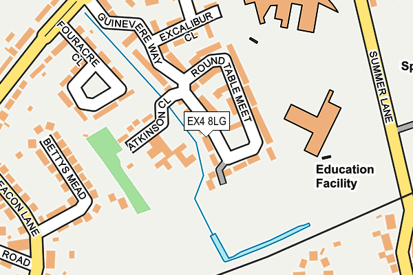 EX4 8LG map - OS OpenMap – Local (Ordnance Survey)