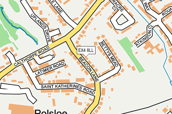 EX4 8LL map - OS OpenMap – Local (Ordnance Survey)