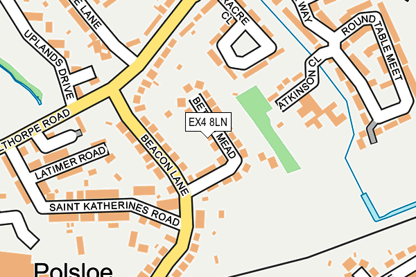 EX4 8LN map - OS OpenMap – Local (Ordnance Survey)