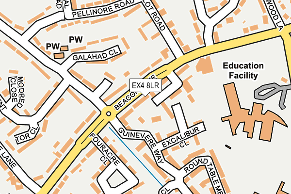 EX4 8LR map - OS OpenMap – Local (Ordnance Survey)