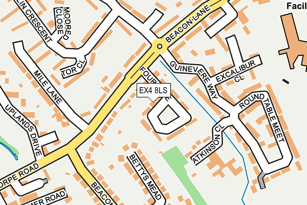 EX4 8LS map - OS OpenMap – Local (Ordnance Survey)